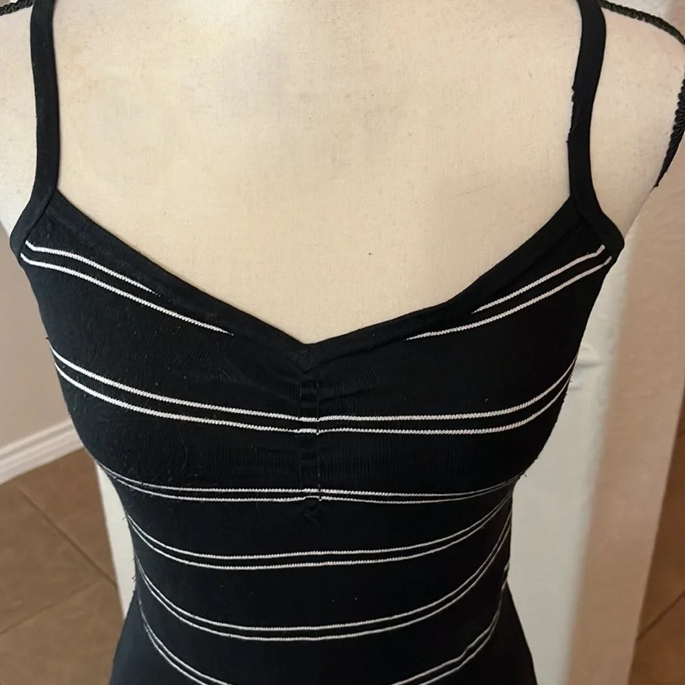 Mossimo black with white stripe silk blend crop sweater - Picture 9 of 15